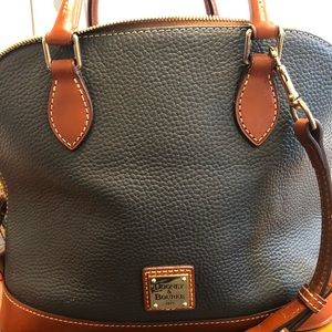 Gently Used Dooney & Burke Navy Pebble Satchel